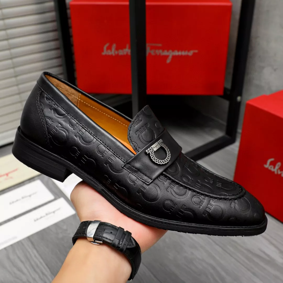 SportInspired 251 Salvatore Ferragamo Leather Shoes For Men