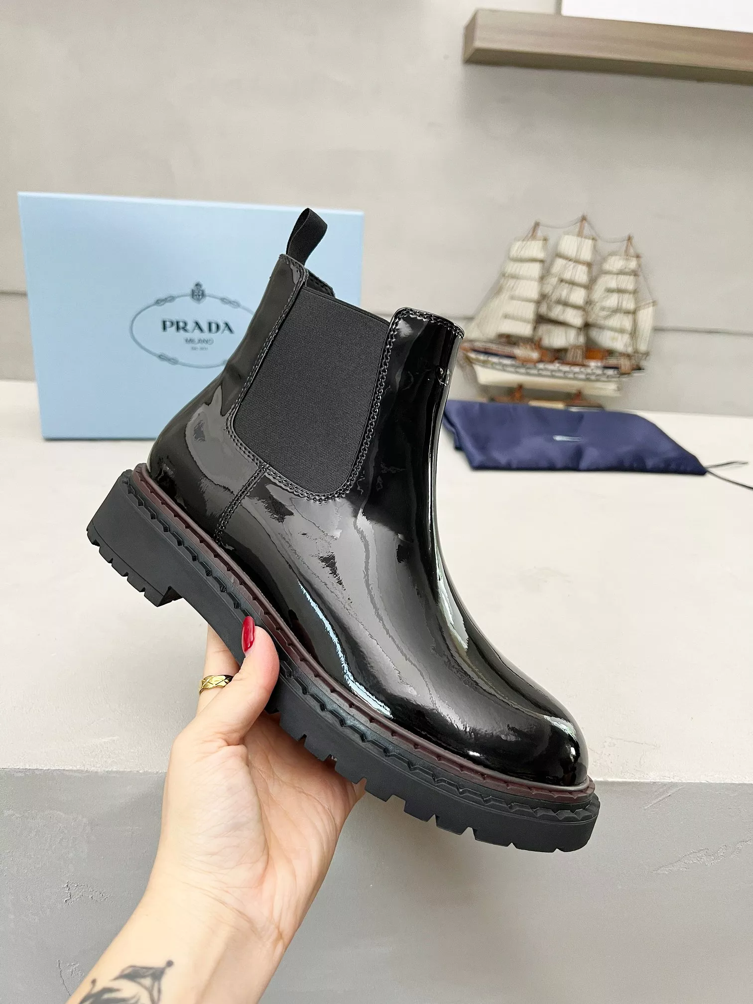 SportInspired 4332 Prada Boots For Men
