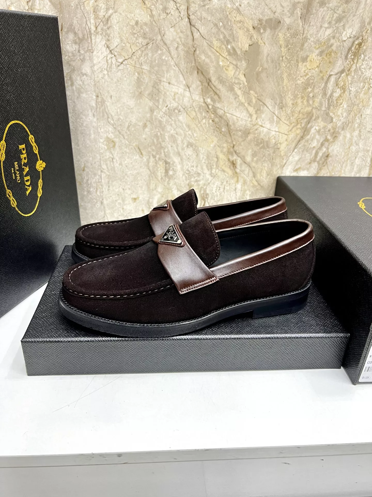 SportInspired 5313 Prada Leather Shoes For Men