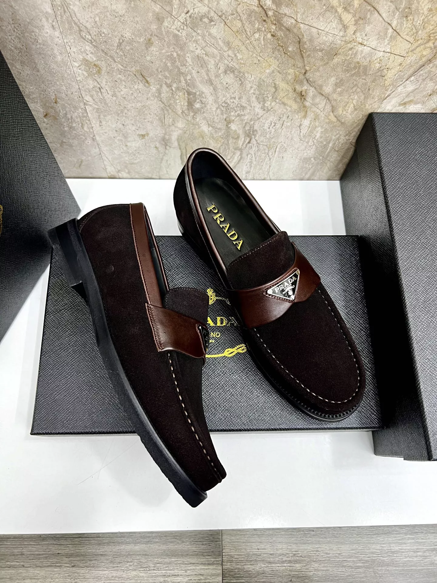 SportInspired 5313 Prada Leather Shoes For Men