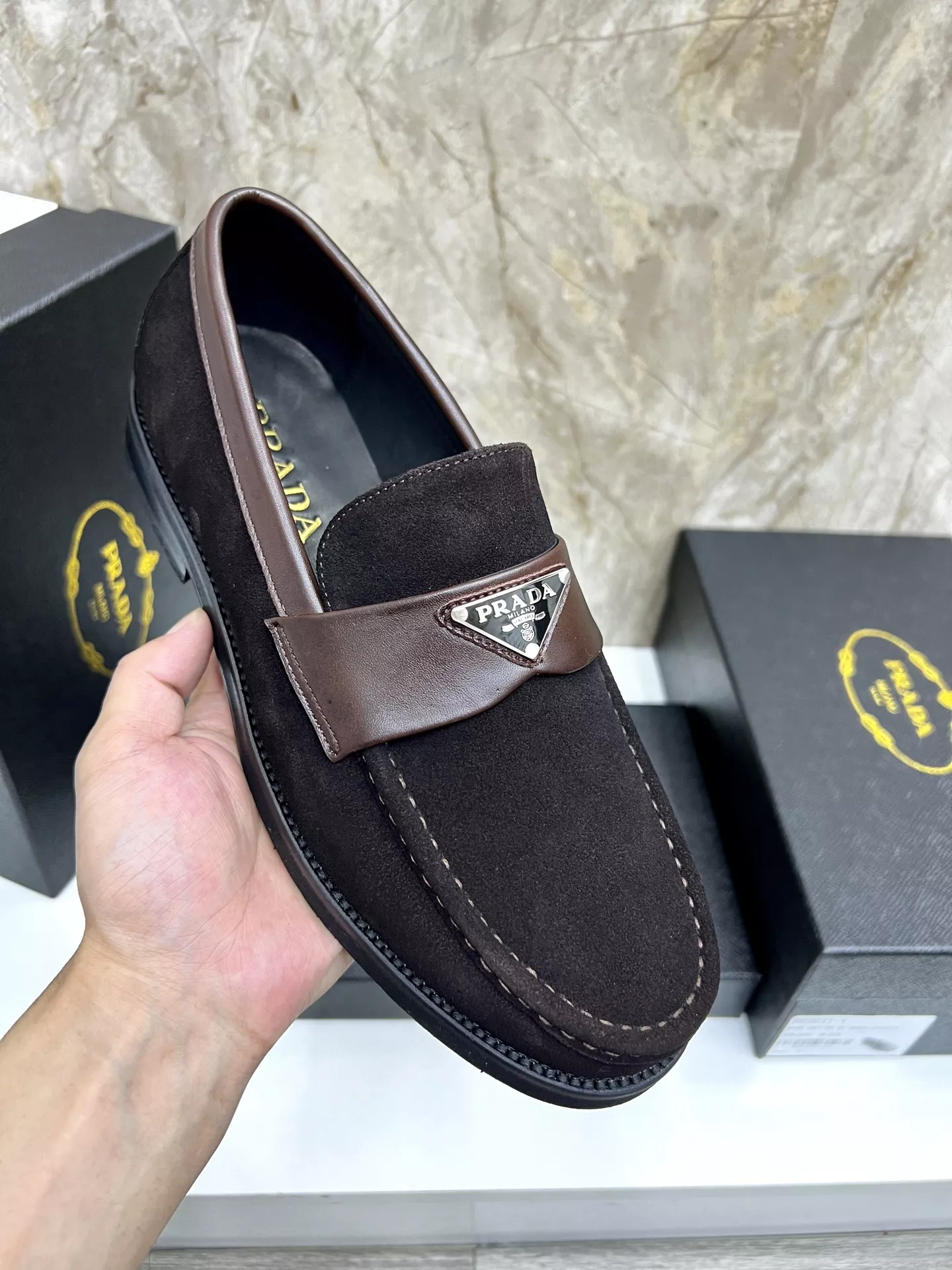 SportInspired 5313 Prada Leather Shoes For Men