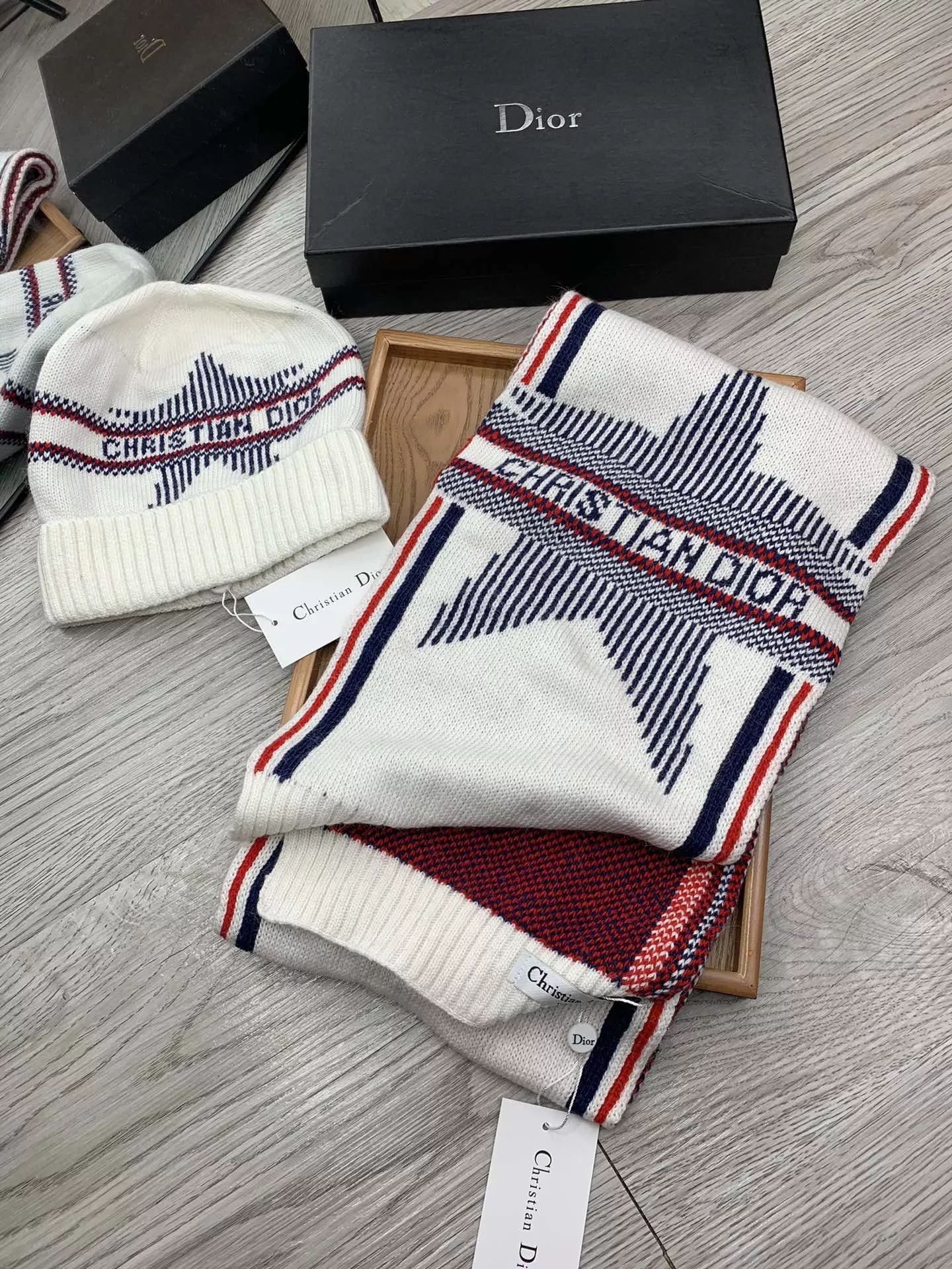 SportInspired 6221 Christian Dior Hat and Scarf Set