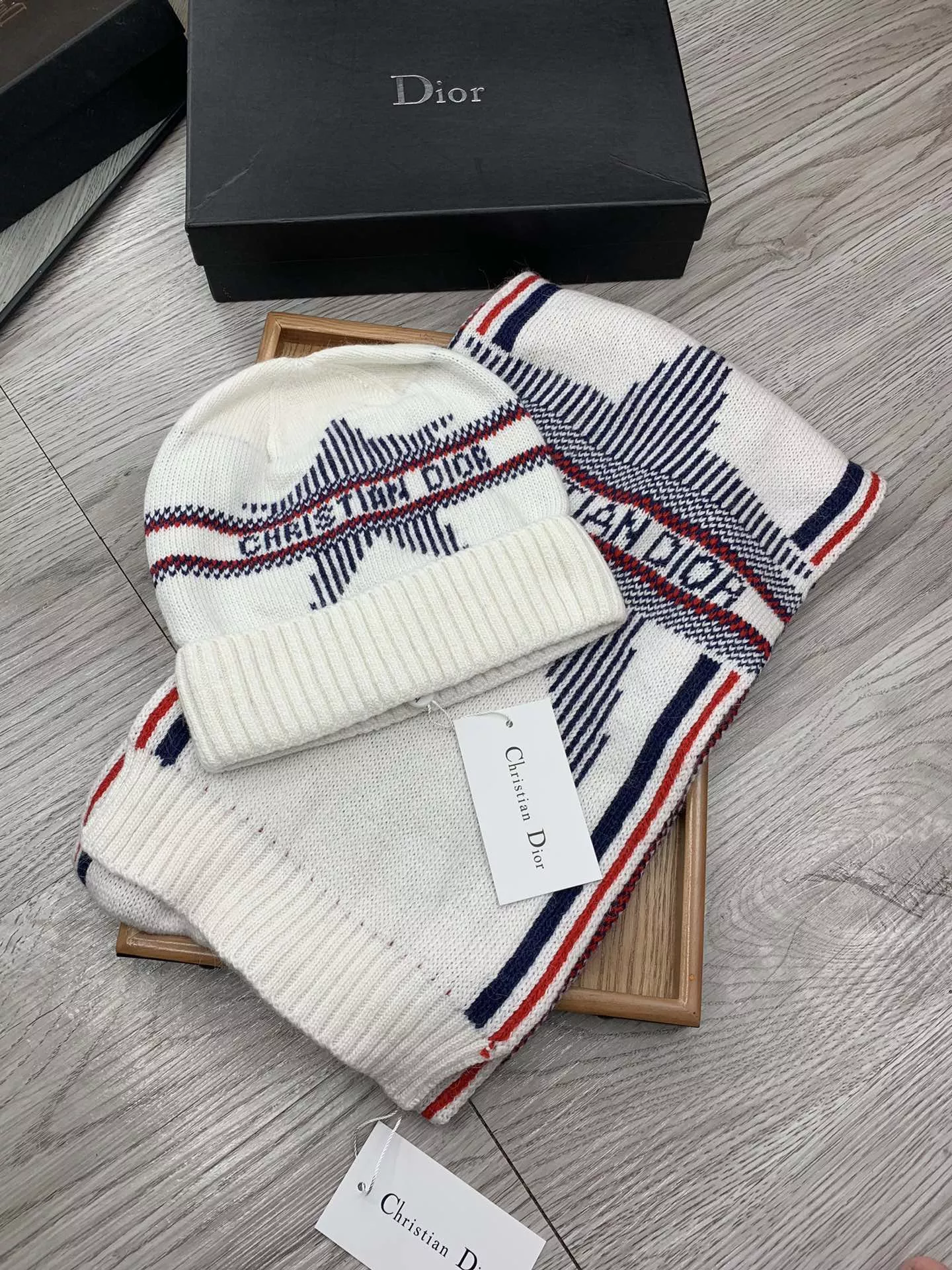 SportInspired 6221 Christian Dior Hat and Scarf Set