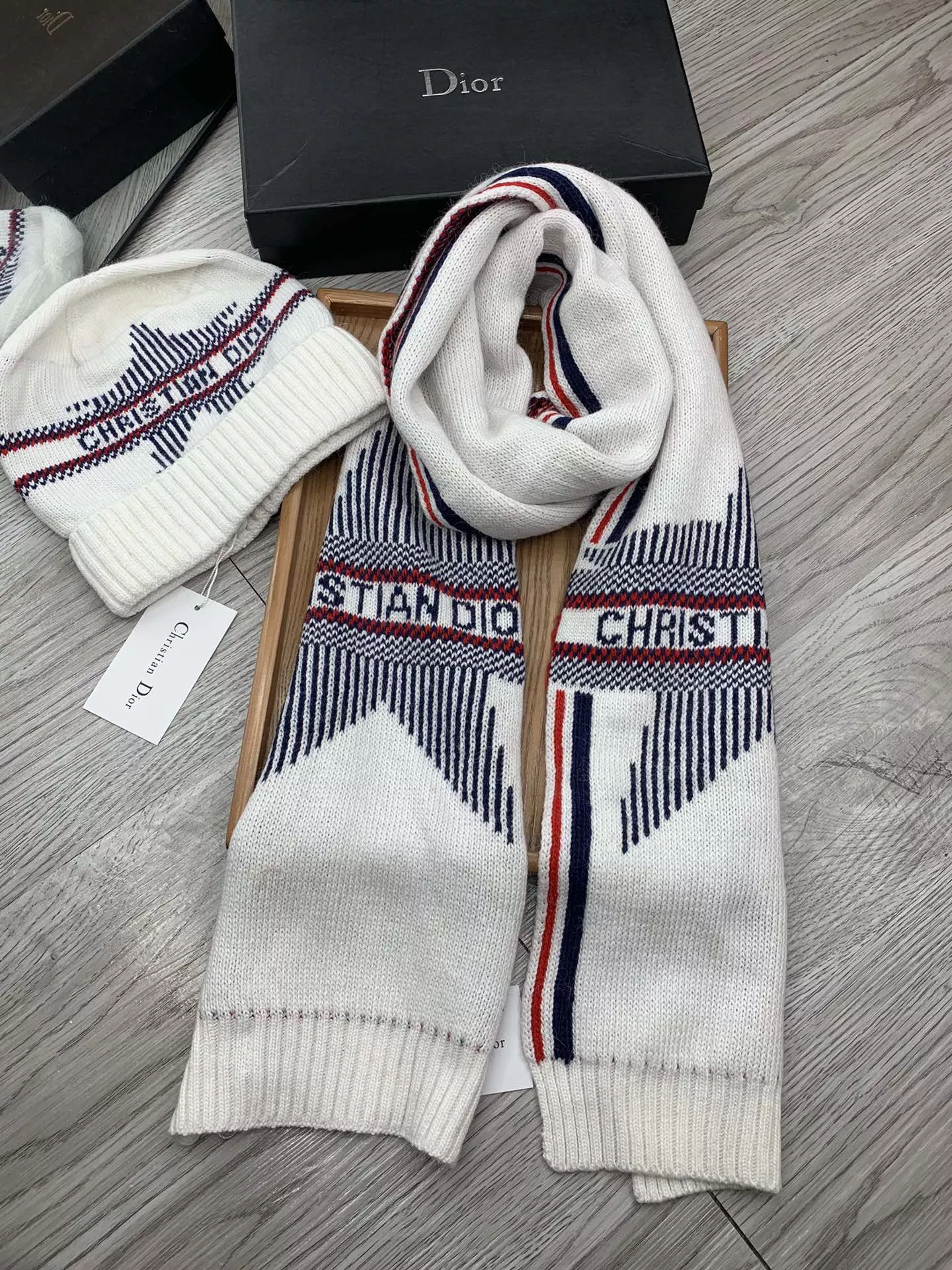 SportInspired 6221 Christian Dior Hat and Scarf Set