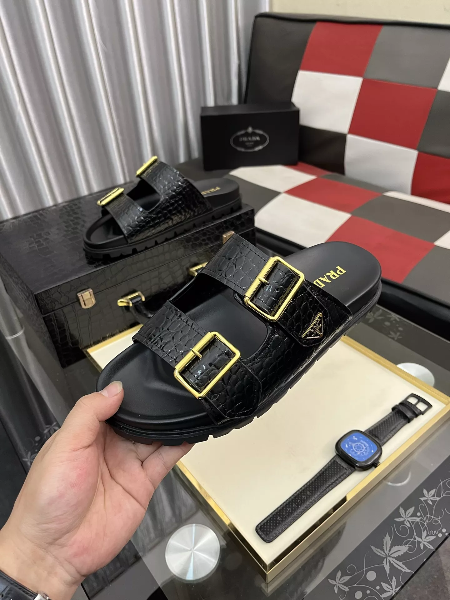 SportInspired 7422 Prada Slippers For Men