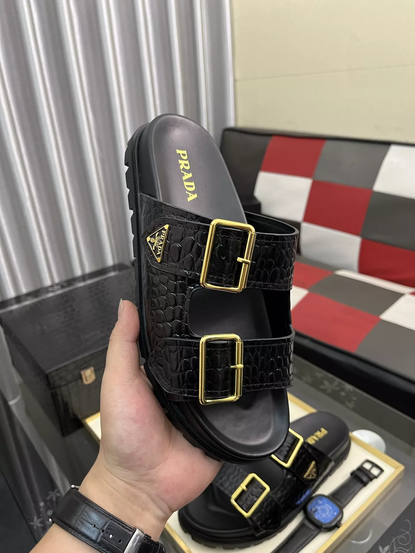 SportInspired 7422 Prada Slippers For Men