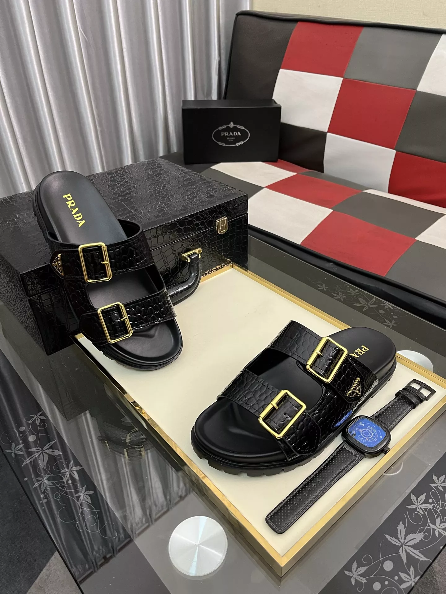SportInspired 7422 Prada Slippers For Men
