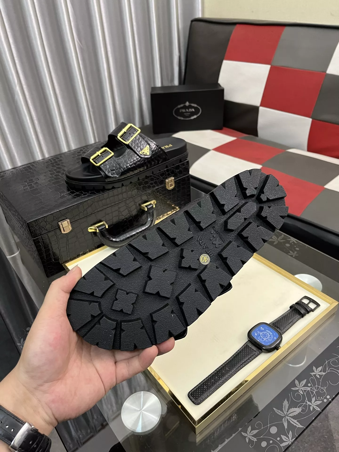 SportInspired 7422 Prada Slippers For Men