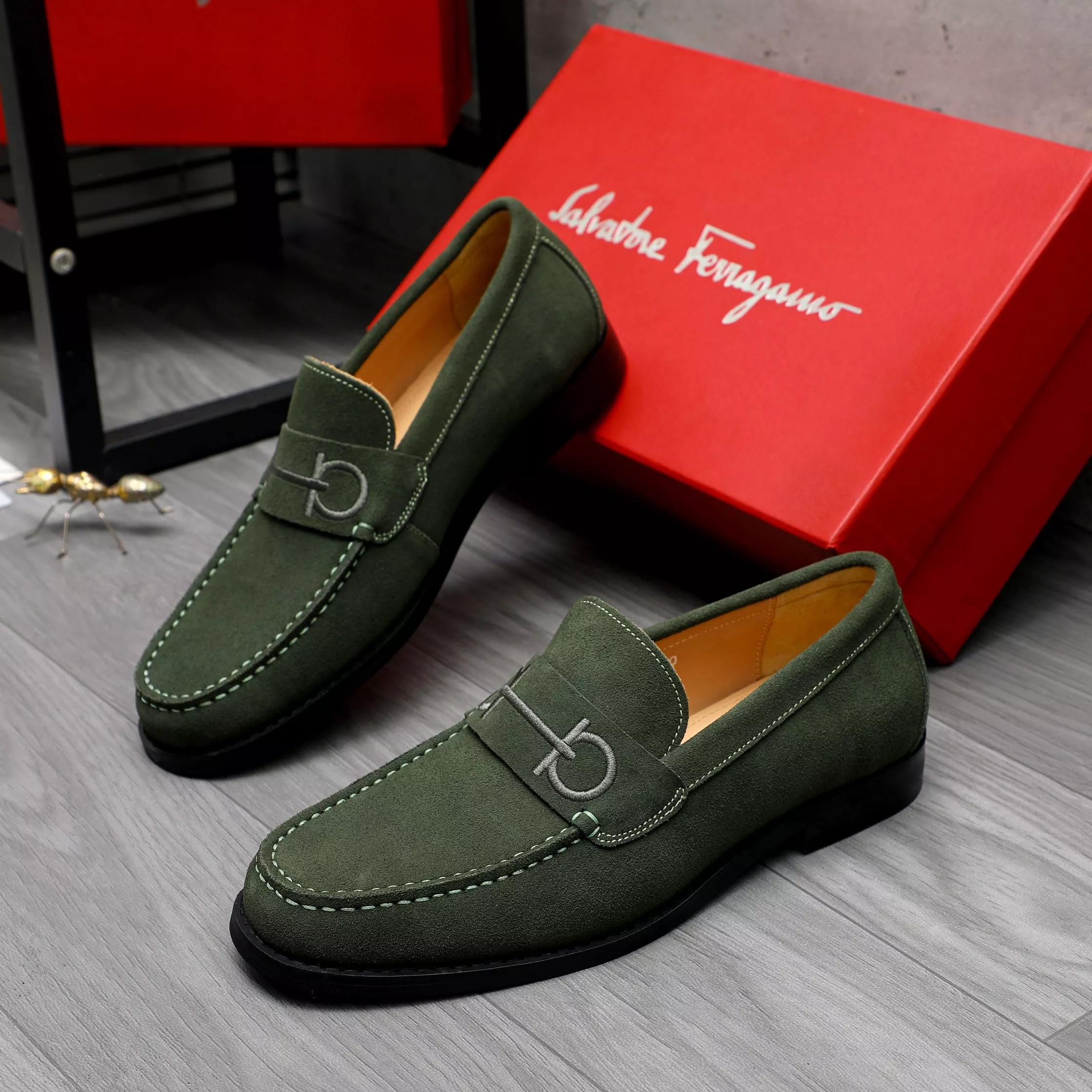 StreetReady 2150 Salvatore Ferragamo Leather Shoes For Men