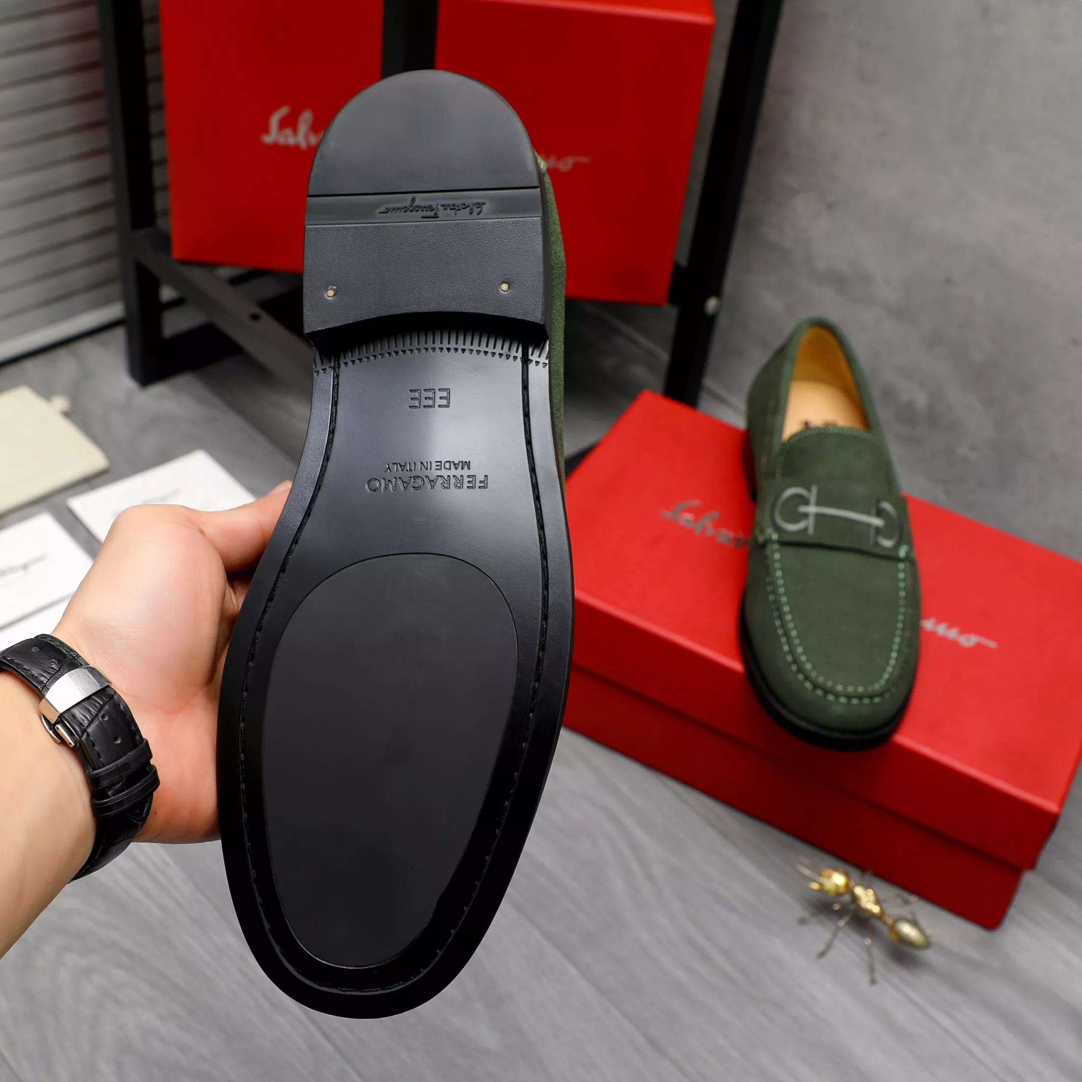 StreetReady 2150 Salvatore Ferragamo Leather Shoes For Men