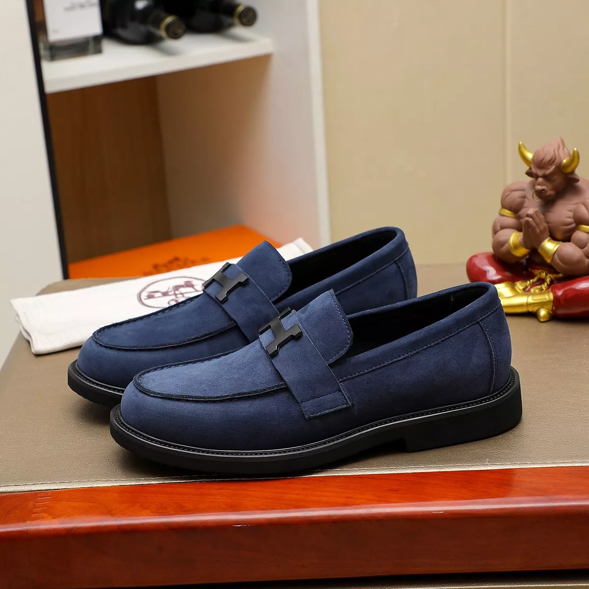 StreetReady 3445 Hermes Leather Shoes For Men