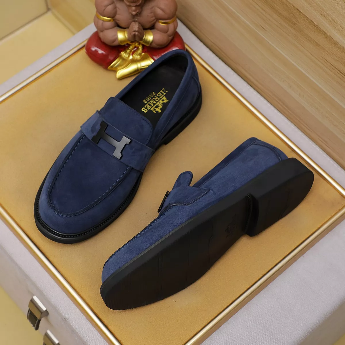 StreetReady 3445 Hermes Leather Shoes For Men
