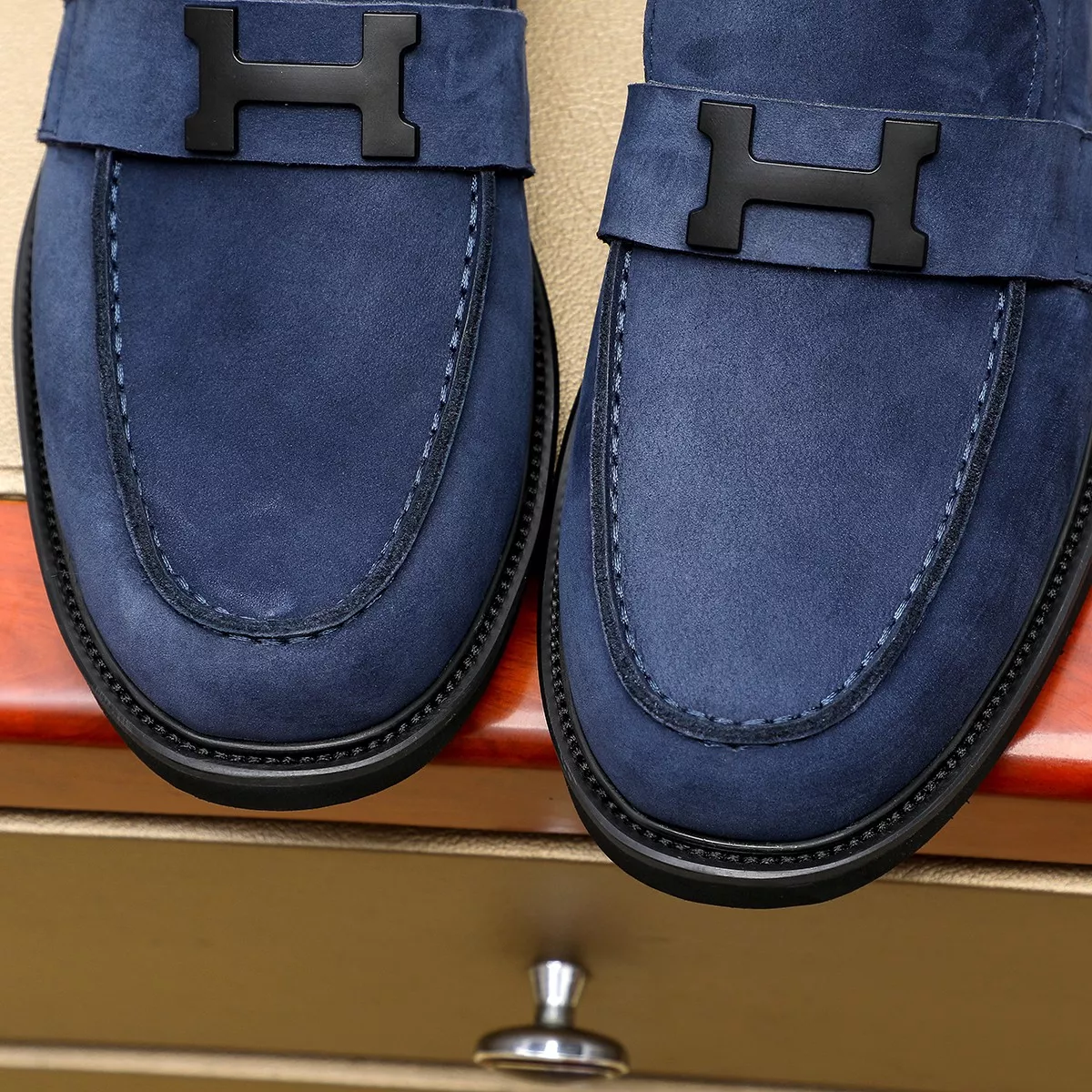 StreetReady 3445 Hermes Leather Shoes For Men