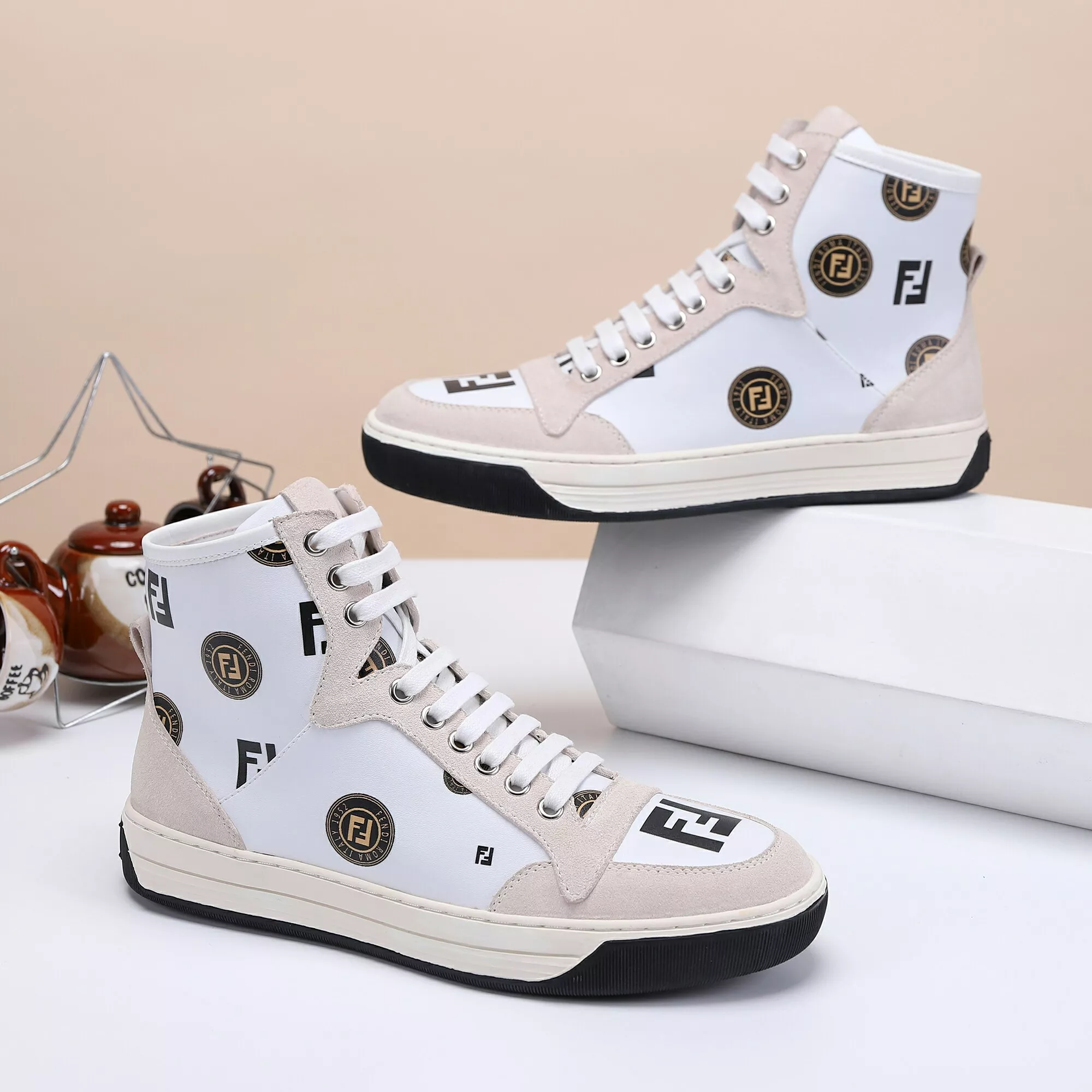 StreetReady 3995 Fendi High Tops Casual Shoes For Men