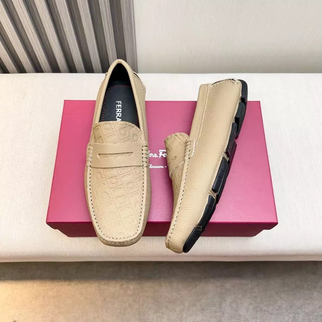 StreetReady 6131 Salvatore Ferragamo Leather Shoes For Men