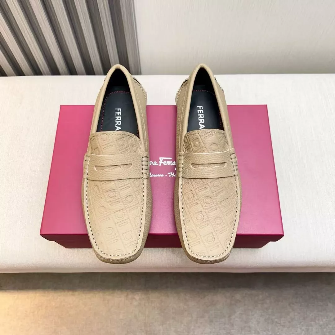 StreetReady 6131 Salvatore Ferragamo Leather Shoes For Men