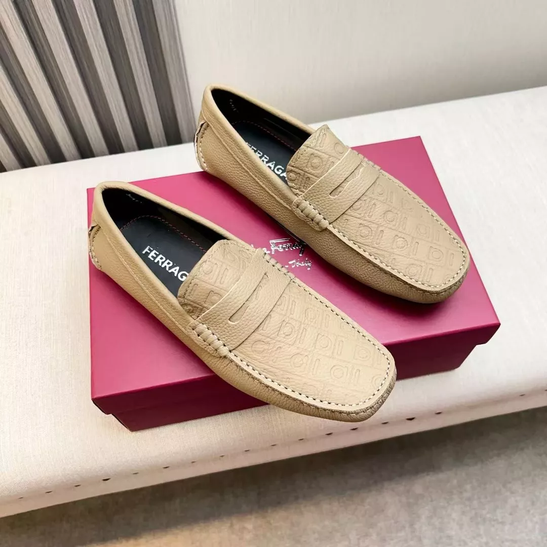 StreetReady 6131 Salvatore Ferragamo Leather Shoes For Men