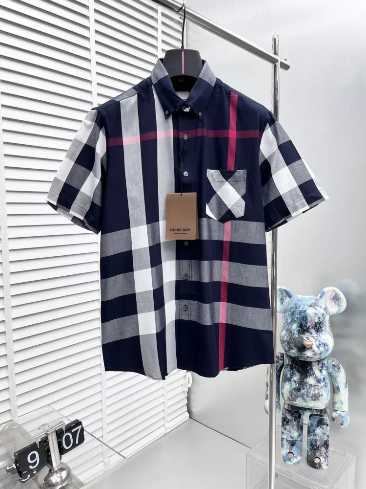 StreetReady 8490 Burberry Shirts Short Sleeved For Men