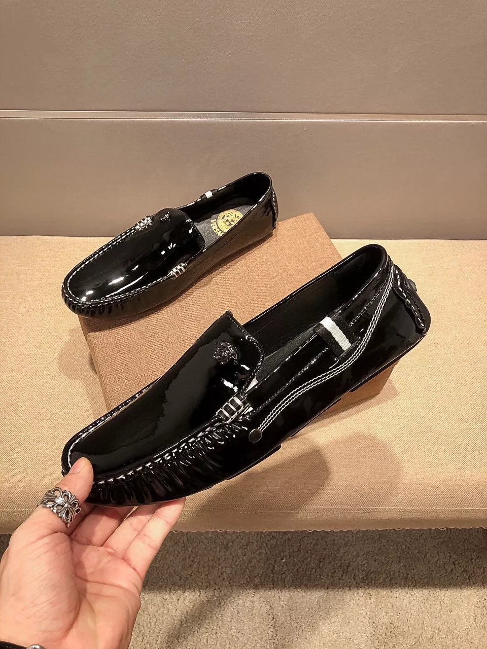 StreetReady 8556 Versace Leather Shoes For Men