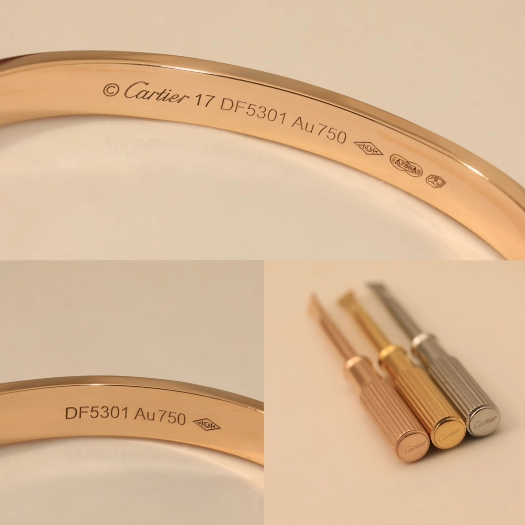 Stylish 410 Cartier bracelets In Rose Gold For Unisex