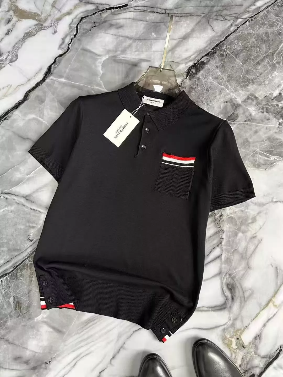 Stylish 4555 Thom Browne TB T-Shirts Short Sleeved For Men