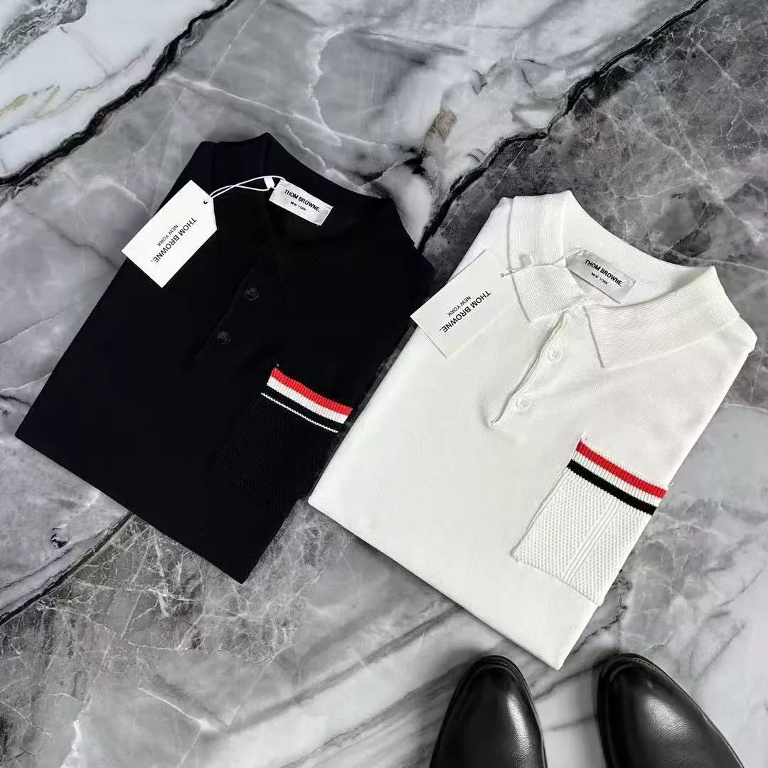 Stylish 4555 Thom Browne TB T-Shirts Short Sleeved For Men