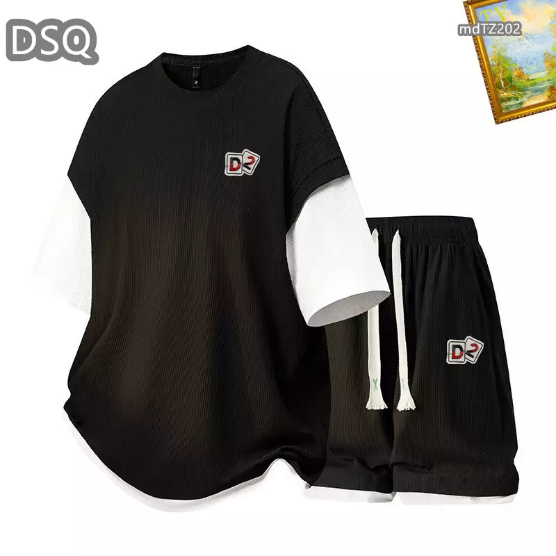 Stylish 569 Dsquared Tracksuits Short Sleeved For Men