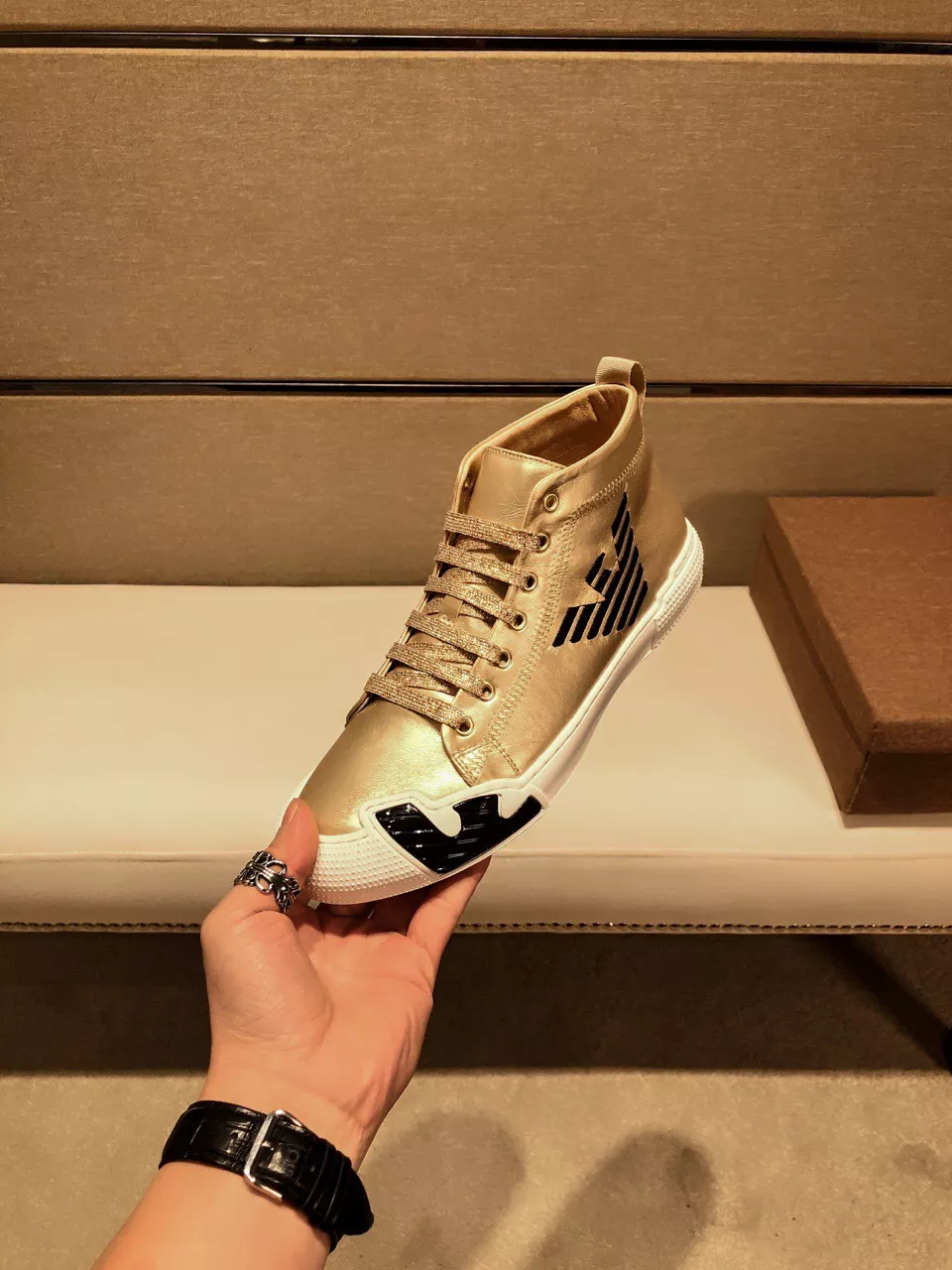 Stylish 5704 Armani High Tops Shoes For Men
