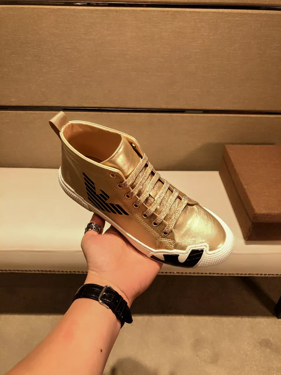 Stylish 5704 Armani High Tops Shoes For Men