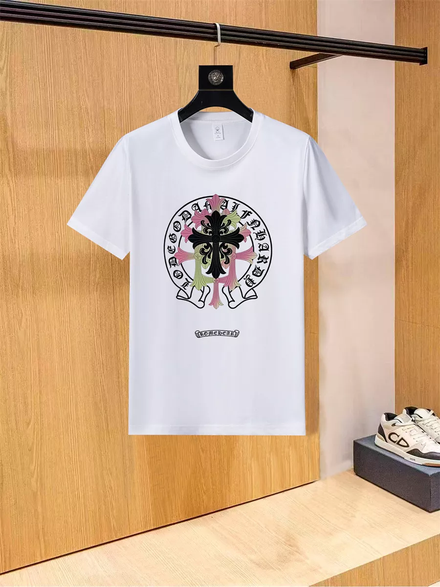 Stylish 5983 Chrome Hearts T-Shirts Short Sleeved For Unisex