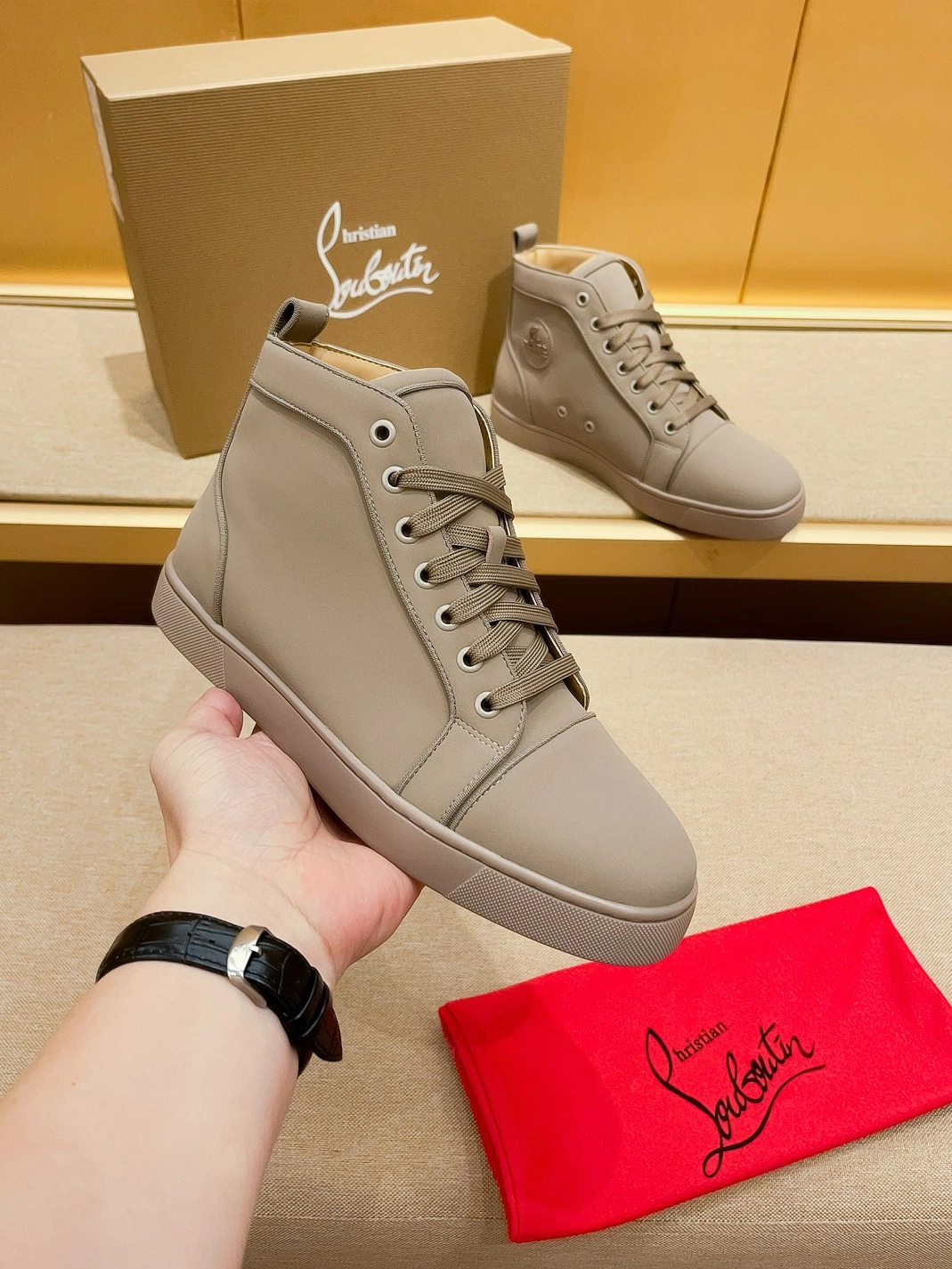 Stylish 6115 Christian Louboutin High Top Shoes For Men