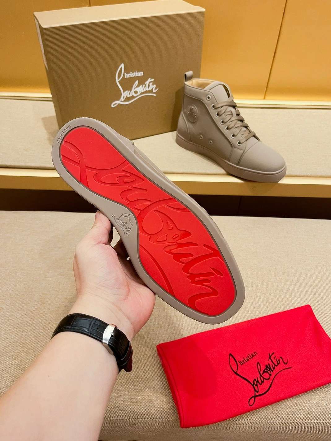Stylish 6115 Christian Louboutin High Top Shoes For Men