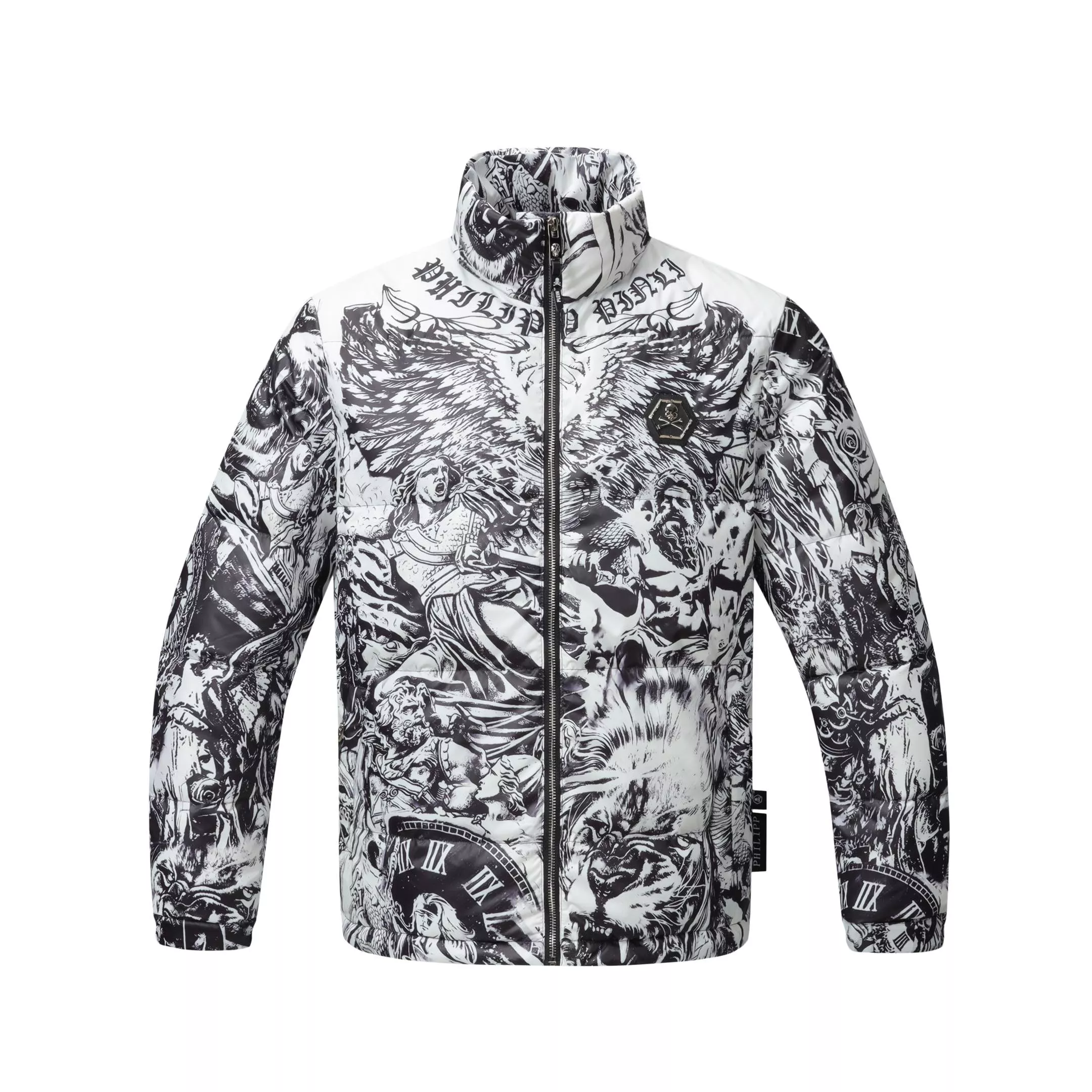 Stylish 6398 Philipp Plein PP Down Feather Coat Long Sleeved For Men
