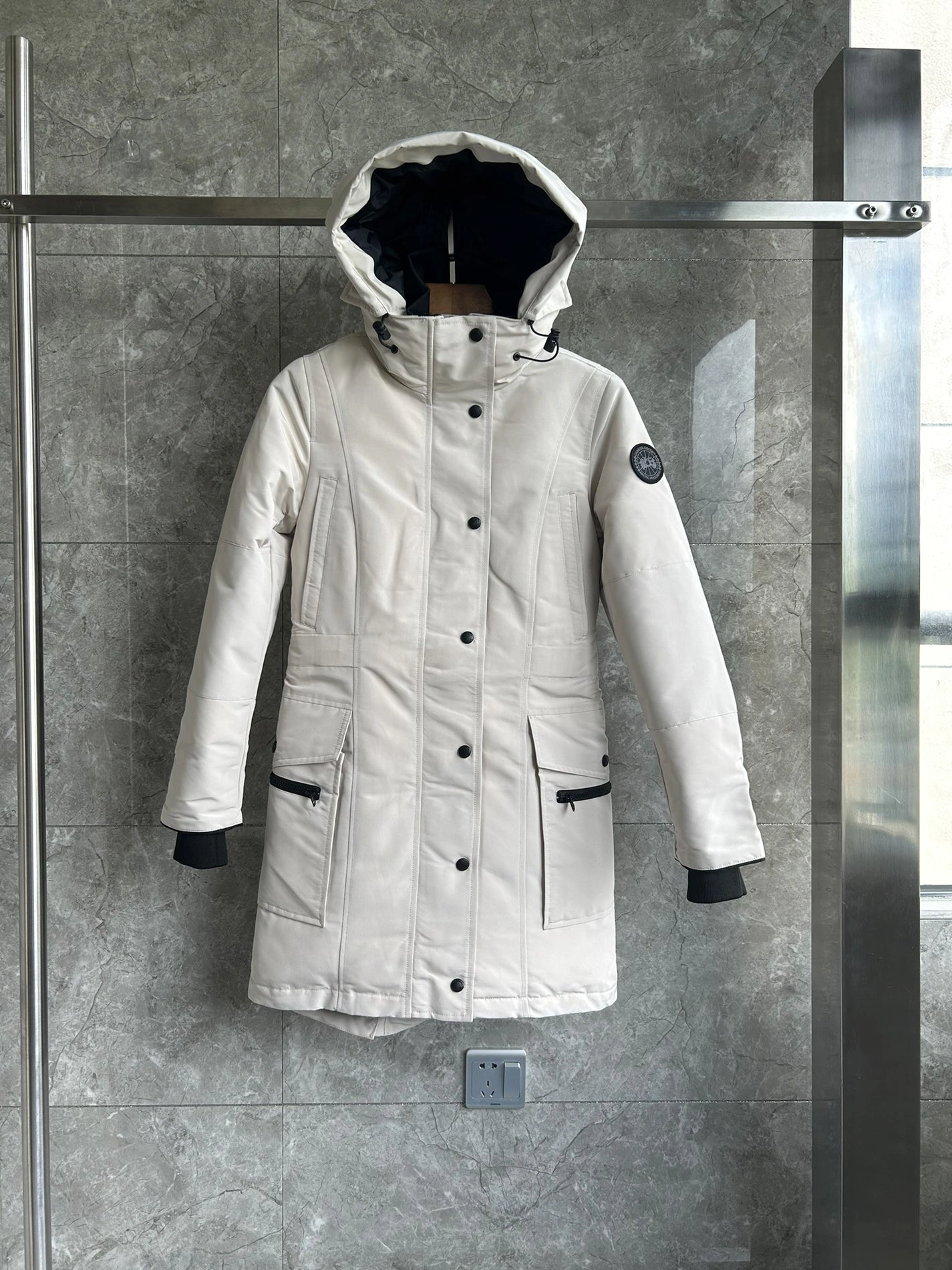 Stylish 6557 Canada Goose Down Feather Coat Long Sleeved For Women