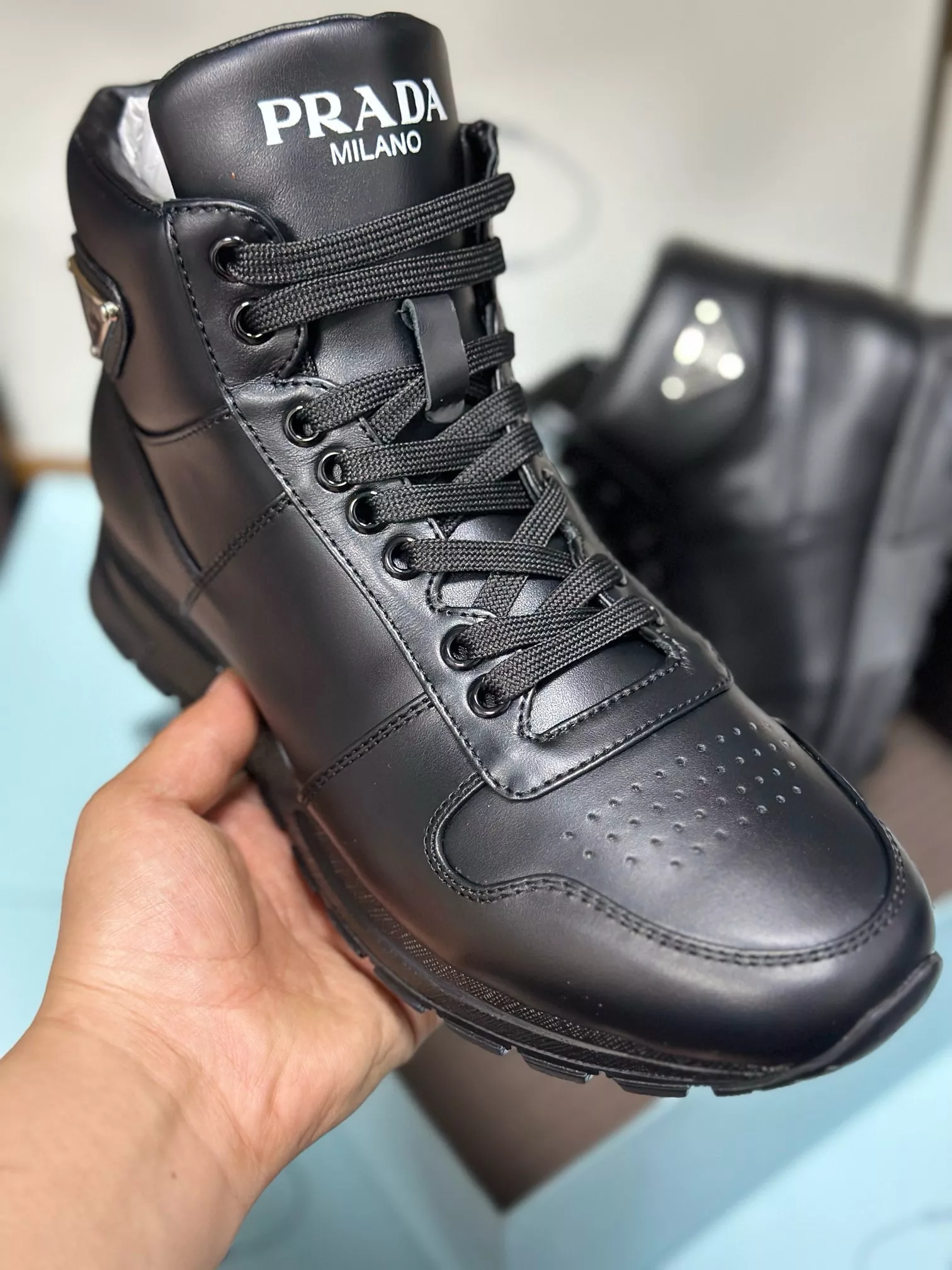 Stylish 6772 Prada High Top Shoes For Men