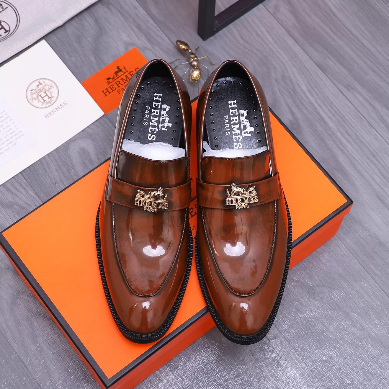 Stylish 6858 Hermes Leather Shoes For Men