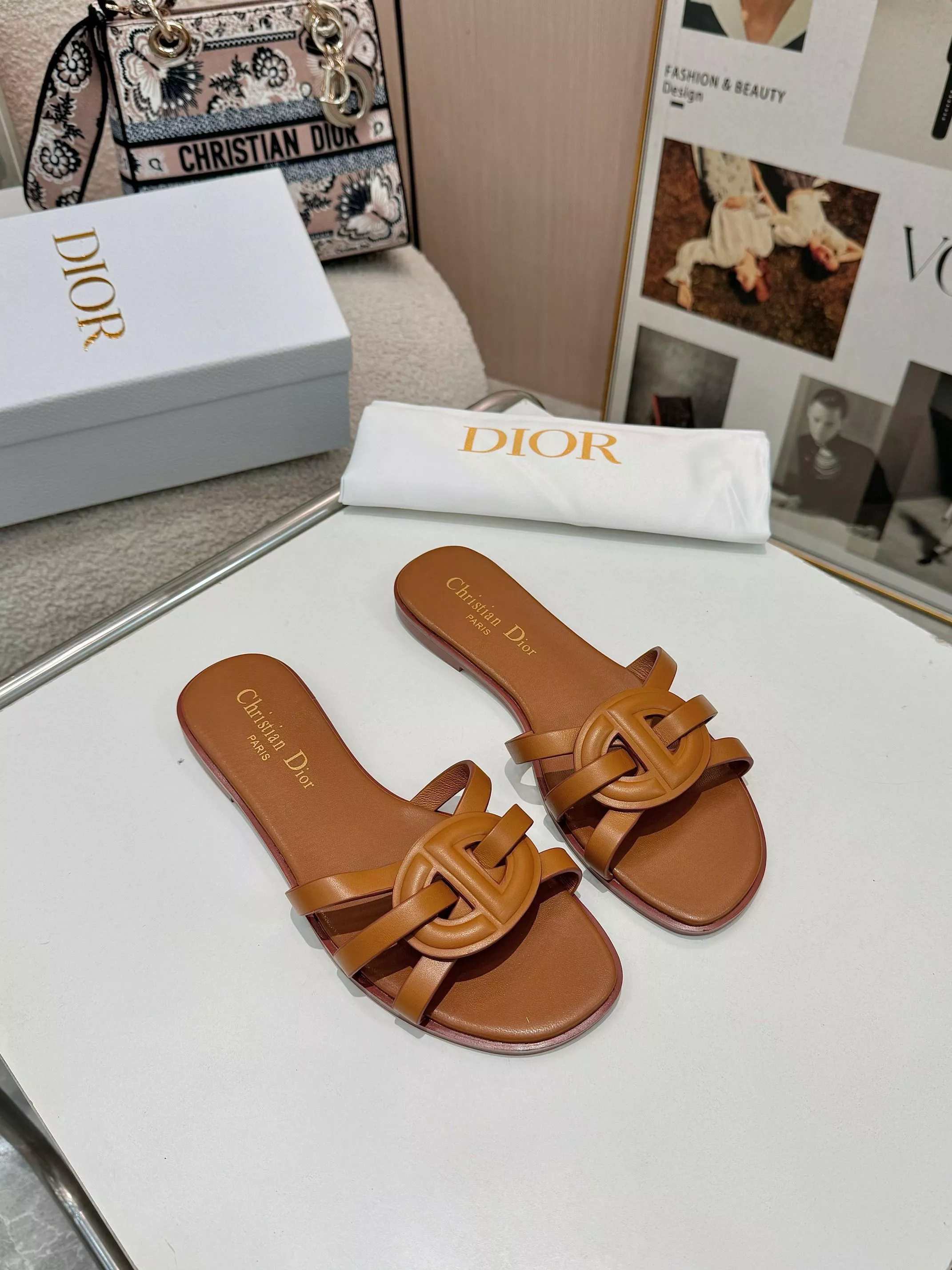 Stylish 7614 Christian Dior Slippers For Women