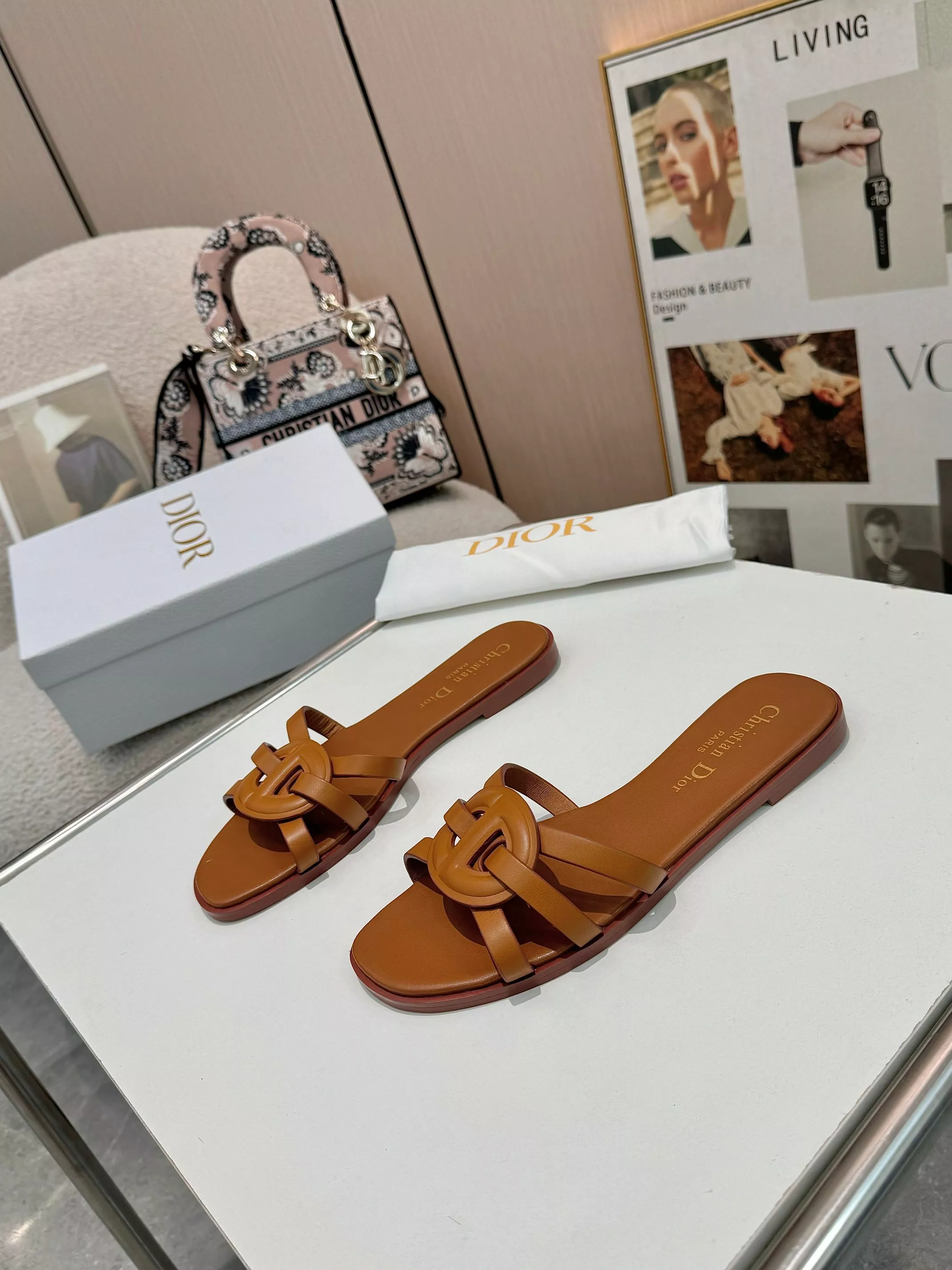 Stylish 7614 Christian Dior Slippers For Women