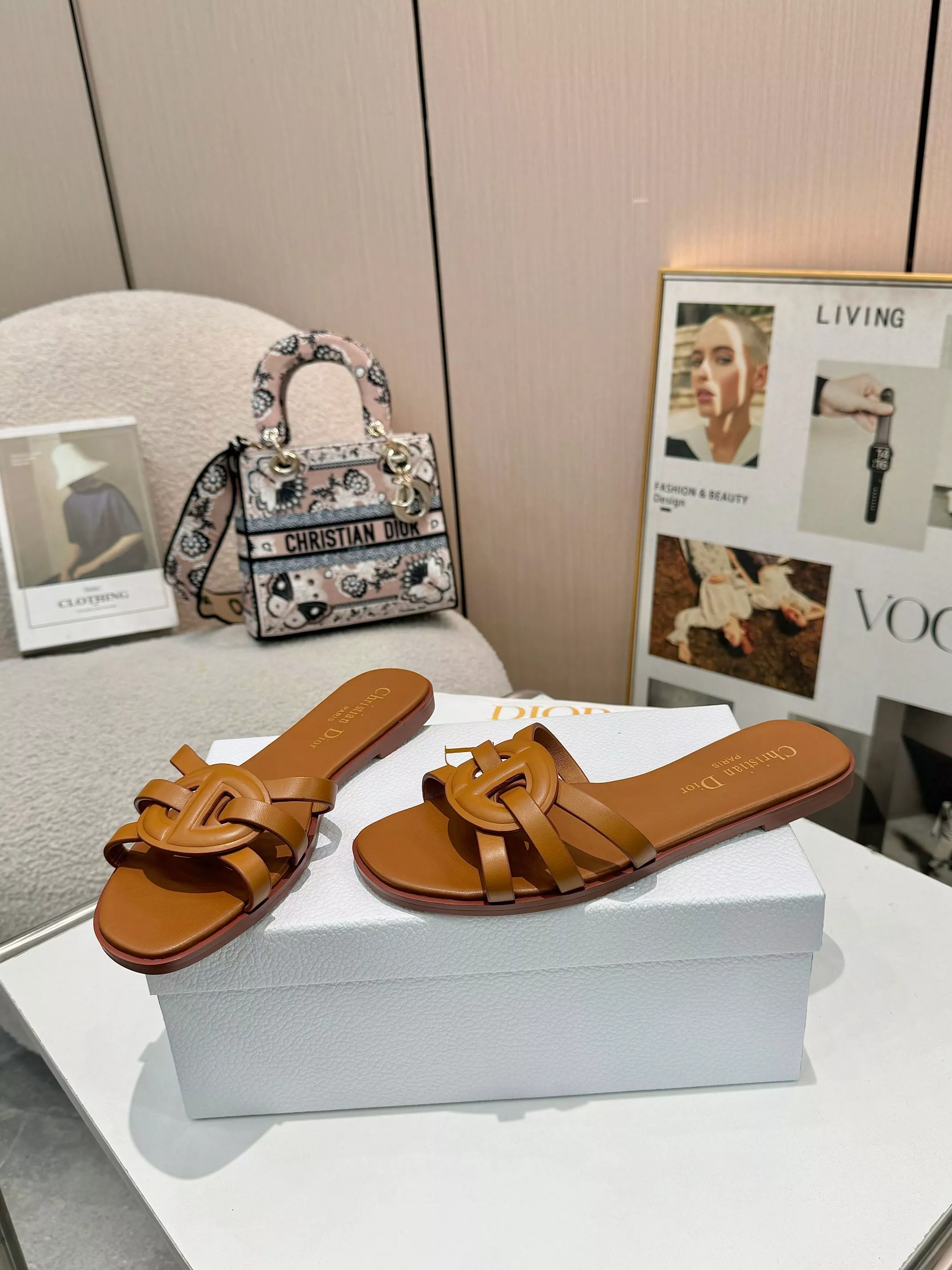 Stylish 7614 Christian Dior Slippers For Women
