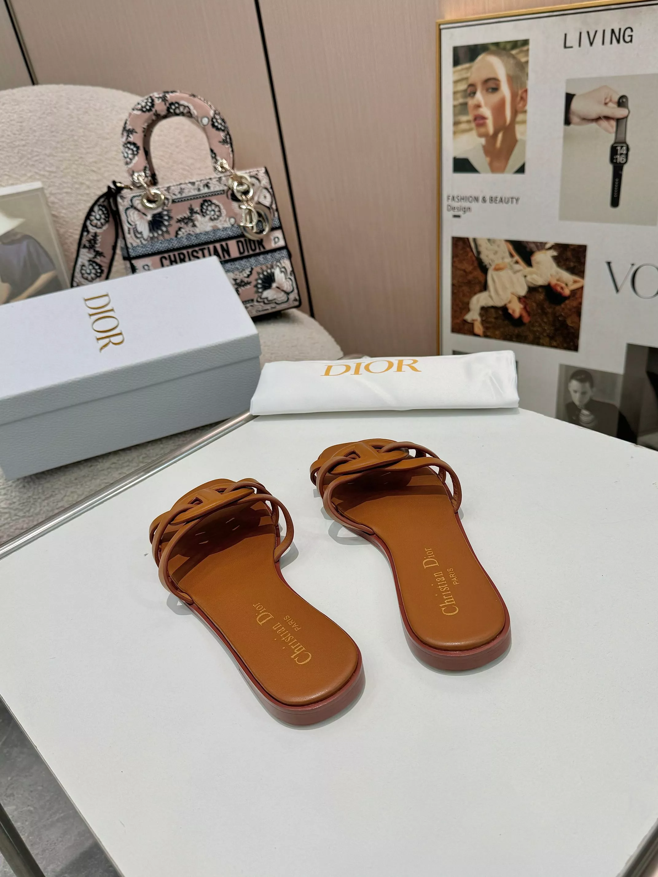 Stylish 7614 Christian Dior Slippers For Women