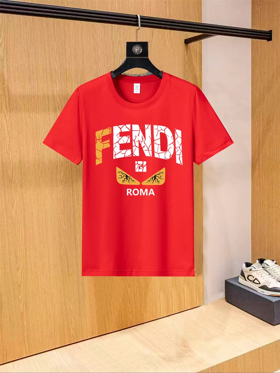 Stylish 7618 Fendi T-Shirts Short Sleeved For Unisex