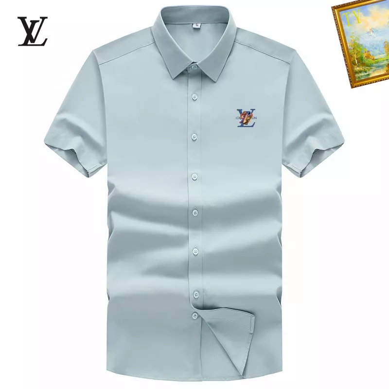Stylish 9267 Louis Vuitton LV Shirts Short Sleeved For Men