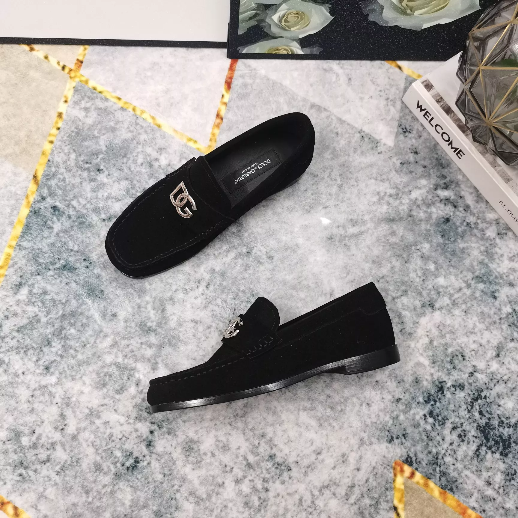 Stylish 9850 Dolce & Gabbana D&G Leather Shoes For Women