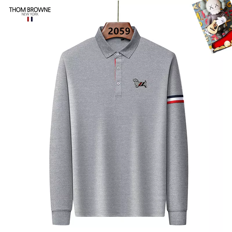 Thom Browne TB T-Shirts Long Sleeved For Men Vibrant 2433