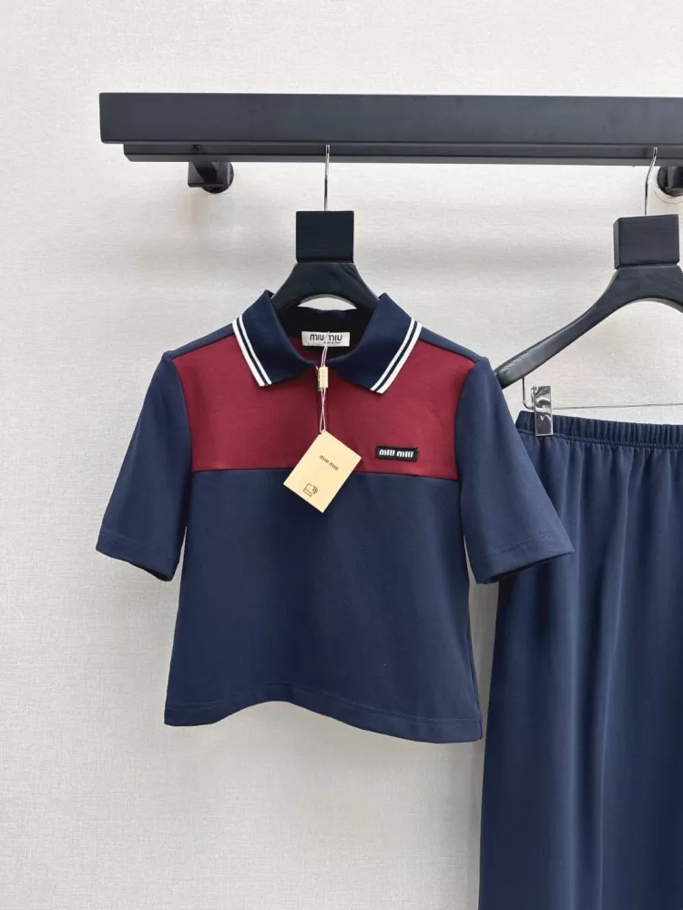 Timeless 1408 MIU MIU Tracksuits Short Sleeved For Women