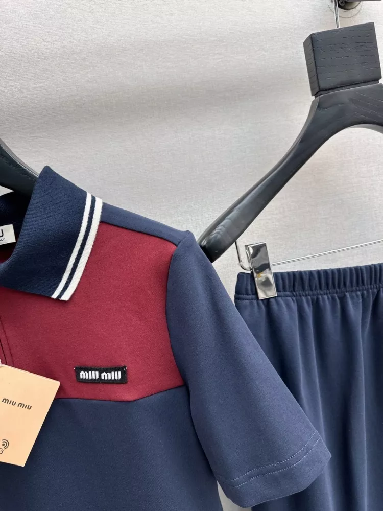Timeless 1408 MIU MIU Tracksuits Short Sleeved For Women