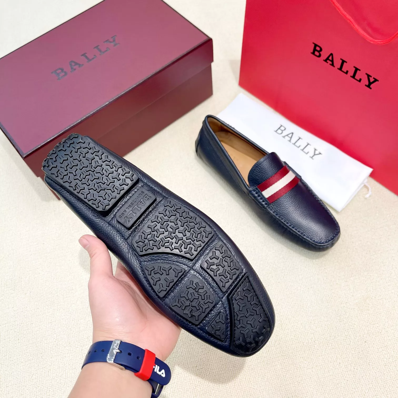 Timeless 3966 Bally Leather Shoes For Men