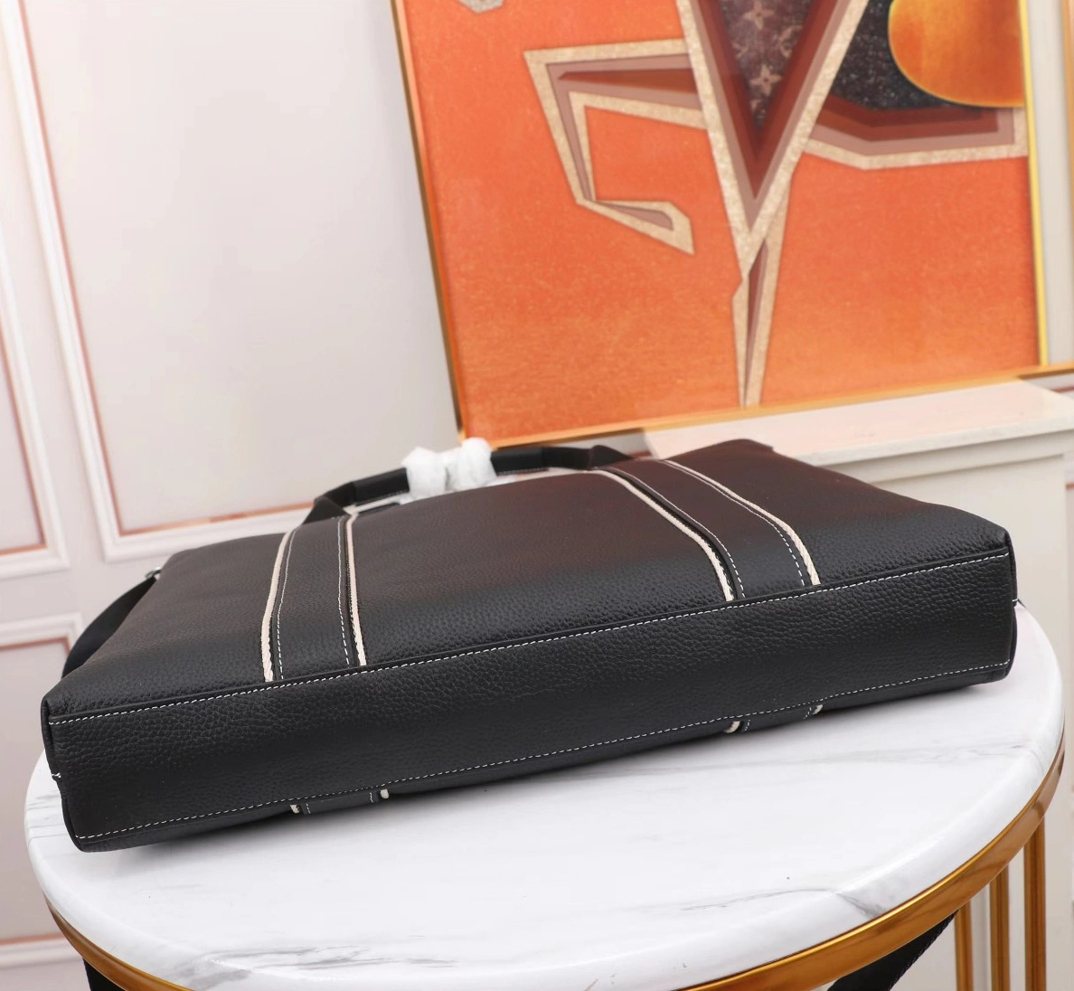 Timeless 423 Hermes AAA Man Handbags In Black