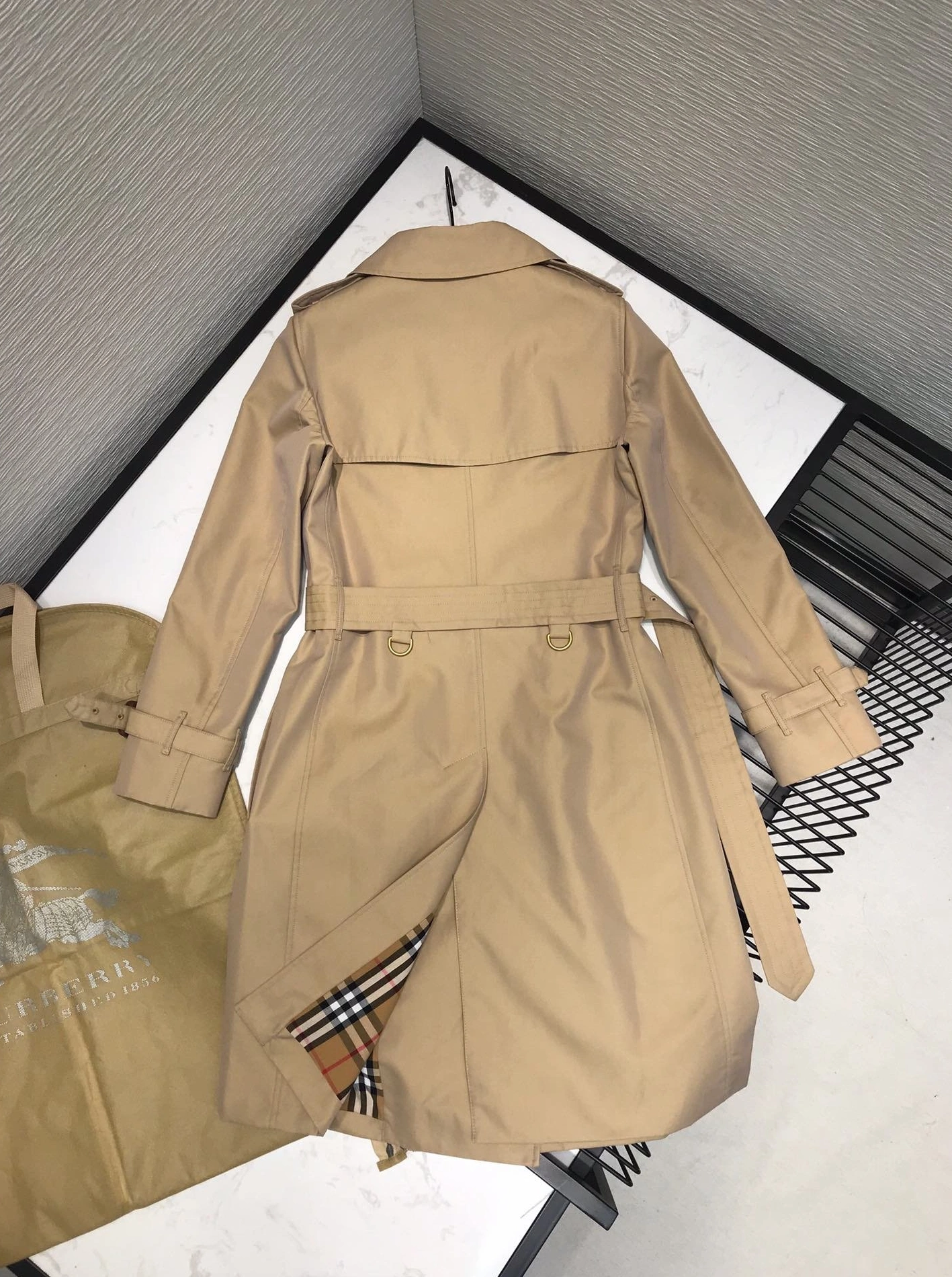 Timeless 4878 Burberry Trench Coat Long Sleeved For Women