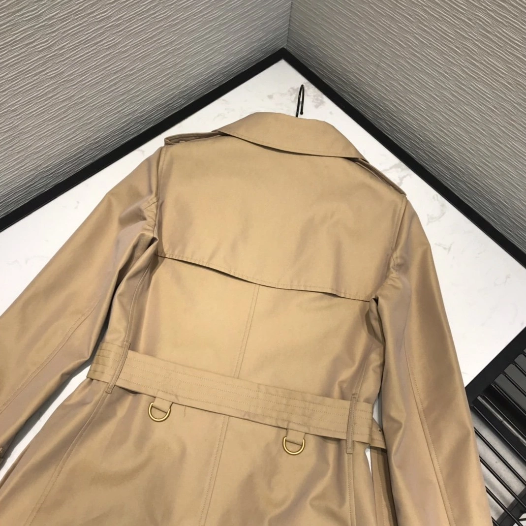 Timeless 4878 Burberry Trench Coat Long Sleeved For Women